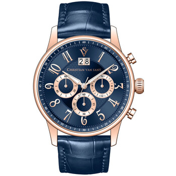 Heritage Chronograph Quartz Blue Dial Watch CV3945