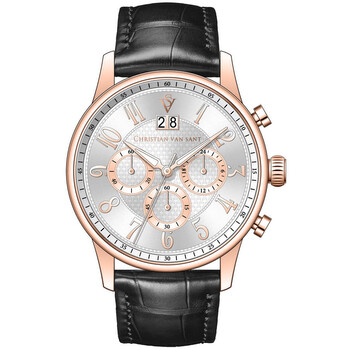 Heritage Chronograph Quartz Silver Dial Watch CV3946
