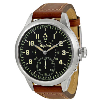 Heritage MK II Pilot Black Dial Brown Leather Watch AL435LB4SH6