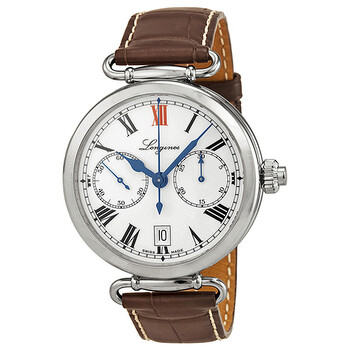 Heritage White Dial Brown Leather Watch L27764213