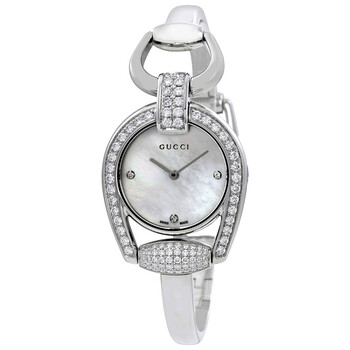 Horsebit Mother of Pearl Diamond Dial Bangle Watch YA139505