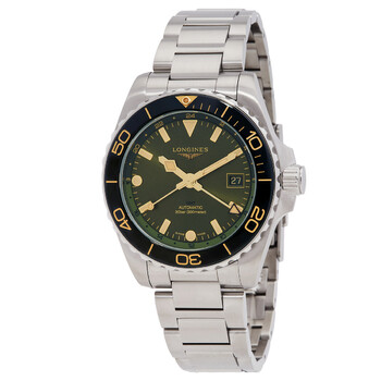 Hydroconquest GMT Automatic Green Dial Watch L3.790.4.06.6