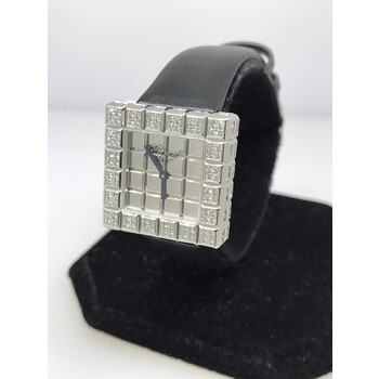 Ice Cube Mirror Dial Square Quartz Watch