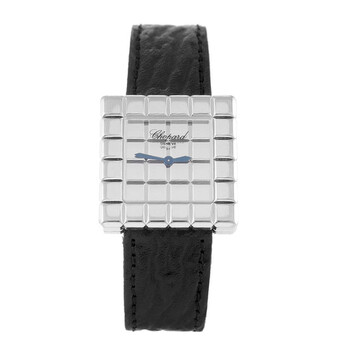 Ice Cube Silver Dial 18kt White Gold Watch
