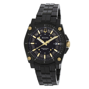 Icon Quartz Black Dial Watch 98B408