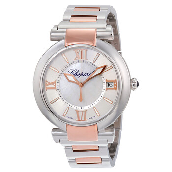 Imperiale Silver Mother of Pearl Dial Stainless Steel and Rose Gold Watch