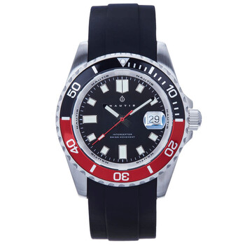 Interceptor Quartz Black Dial Watch 19161GE