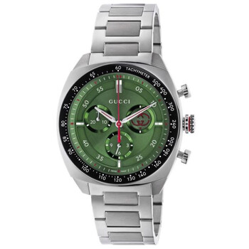 Interlocking G Quartz Green Dial Watch YA142318