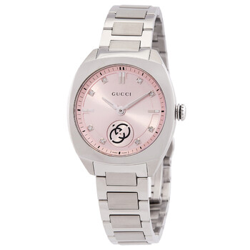 Interlocking G Quartz Pink Dial Watch YA142511