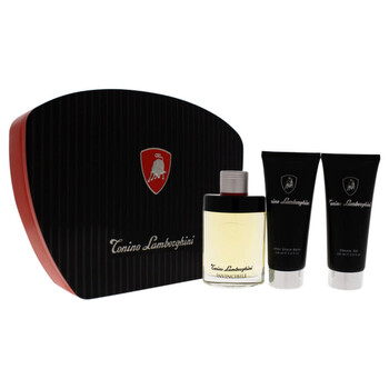 Invincibile by Tonino Lamborghini for Men  3 Pc Gift Set 4.2oz EDT Spray 5oz After Shave Balm 5oz Shower Gel