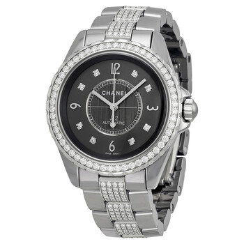 J12 Automatic Grey Dial Titanium and Ceramic Watch H3106