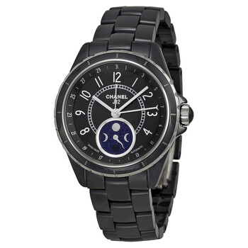 J12 Black Ceramic Moonphase Watch H3406
