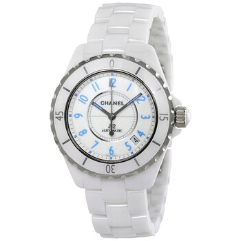J12 Blue Light White Dial Ceramic Automatic Watch H3827