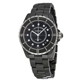 J12 Diamonds Black Dial Watch H1626