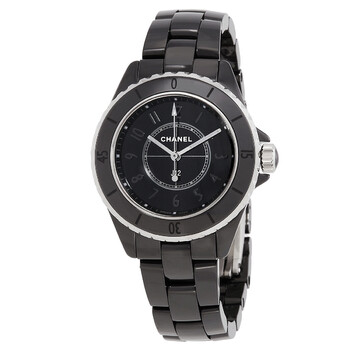 J12 Phantom Quartz Black Dial Watch H6346