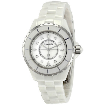J12 White Ceramic Diamonds Quartz Watch H2422