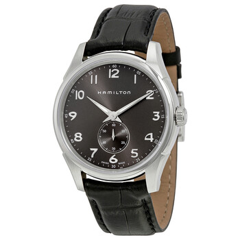 Jazzmaster Grey Dial Black Leather Watch H38411783