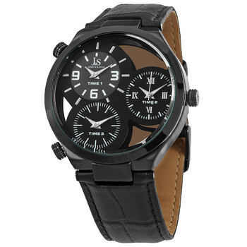 Joshua  Sons Black See Through Dial Watch JX119BK