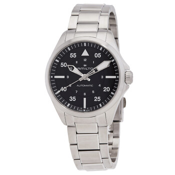 Khaki Aviation Pilot Automatic Black Dial Watch H76305130