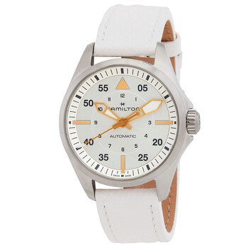 Khaki Aviation Pilot Automatic Silver Dial Watch H76215850