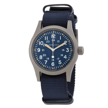 Khaki Field Manual Wind Blue Dial Watch H69439940