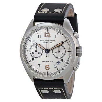 Khaki Pilot Pioneer Automatic Chronograph Ivory Dial Watch H76416755
