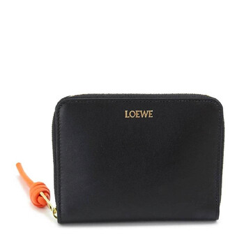 Knot Zipped Compact Leather Wallet