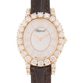 LHeure du Diamant Hand Wind Diamond White Dial Watch