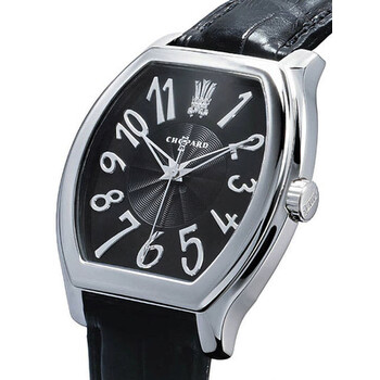 LUC 18k White Gold Black Watch