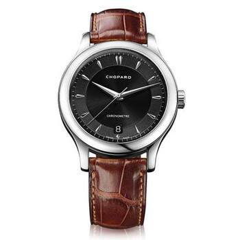 L.U.C Classic Black Dial Brown Leather Automatic Watch