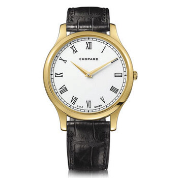 L.U.C Classic XP White Dial Yellow Gold Black Leather Watch