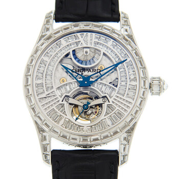 L.U.C Quattro Tourbillon Hand Wind Diamond Silver Dial Watch