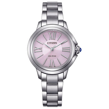 L Ceci EcoDrive Pink Dial Watch EM116058X