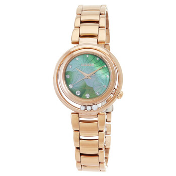 L EcoDrive Diamond Green Mother of Pearl Dial Watch EM111382Y