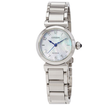L Mae White Mother of Pearl Dial Watch EM113083D