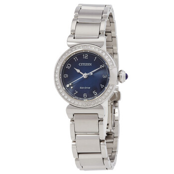 L May Bells Crystal EcoDrive Blue Dial Watch EM112087L