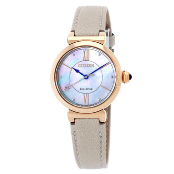 L Series EcoDrive White Mother of Pearl Dial Watch EM107318D