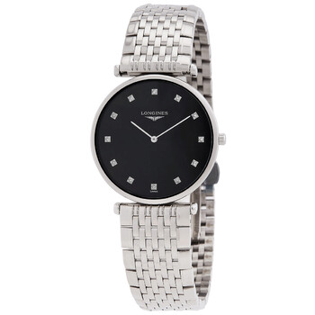 La Grande Classique Quartz Diamond Black Dial Watch L4.709.4.55.6