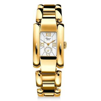 La Strada White Dial 18 kt Yellow Gold Watch