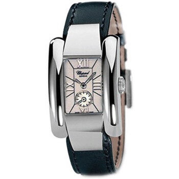 La Strada White Dial Black Leather Watch