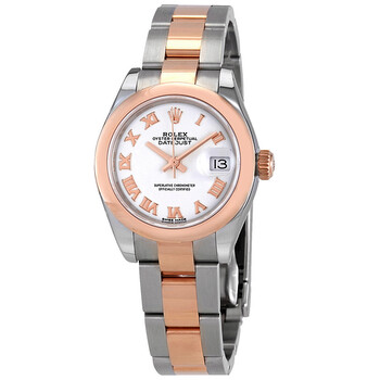 LadyDatejust 28 White Dial Automatic Steel and 18kt Everose Gold Oyster Watch 279161WRO