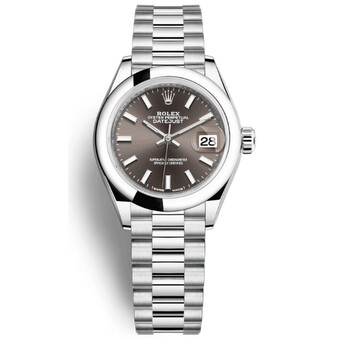 LadyDatejust Grey Dial Automatic Platinum President Watch 279166GYSP