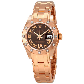 LadyDatejust Pearlmaster Chocolate Brown Dial 18K Everose Gold Automatic Watch 80315BRRDPM