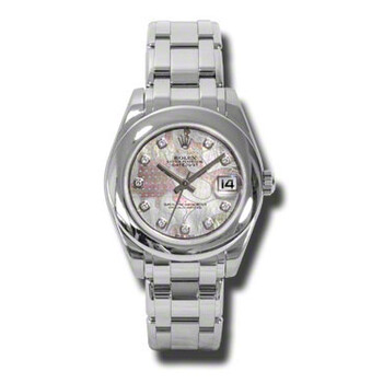 LadyDatejust Pearlmaster Goldust Dream Mother Of Pearl Diamond Dial 18K White Gold Automatic Watch 81209GDDPM