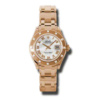 LadyDatejust Pearlmaster Mother Of Pearl Dial 18K Everose Gold Automatic Watch 80315MRPM