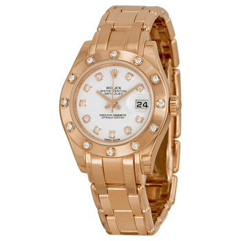 LadyDatejust Pearlmaster Mother Of Pearl Dial 18K Everose Gold Automatic Watch 80315WDPM