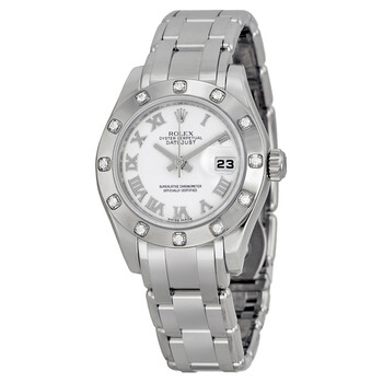 LadyDatejust Pearlmaster White Dial 18K White Gold Automatic Watch 80319WRPM