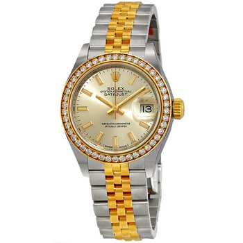 LadyDatejust Silver Dial Steel and 18kt Yellow Gold Jubilee Watch 279383SSJ