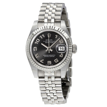 Lady Datejust 26 Black Concentric Dial Stainless Steel Jubilee Bracelet Automatic Watch 179174BKCAJ