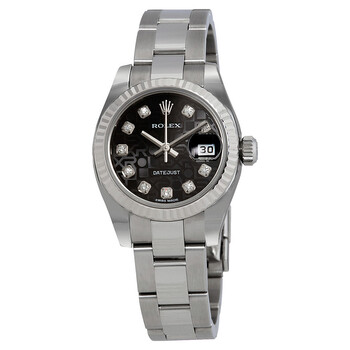 Lady Datejust 26 Black Dial Stainless Steel Oyster Bracelet Automatic Watch 179174BKJDO